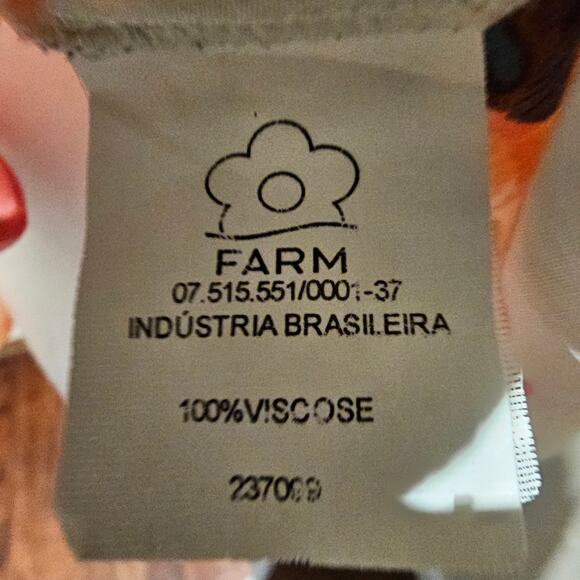 Farm Rio XL Boho Floral Blouse Top Statement Summer Resort Vacay Hibiscus Beach - Picture 6 of 9